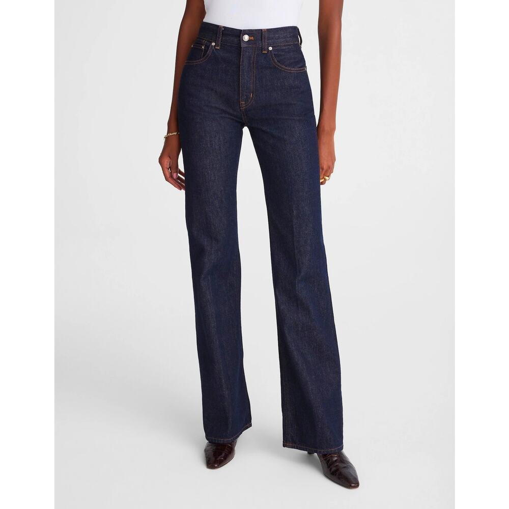 Madewell The Vintage High Rise Flare Jeans Rinse Wash Rigid Blue Size 27P